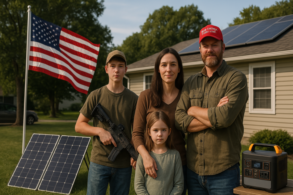 solar generator powering homestead