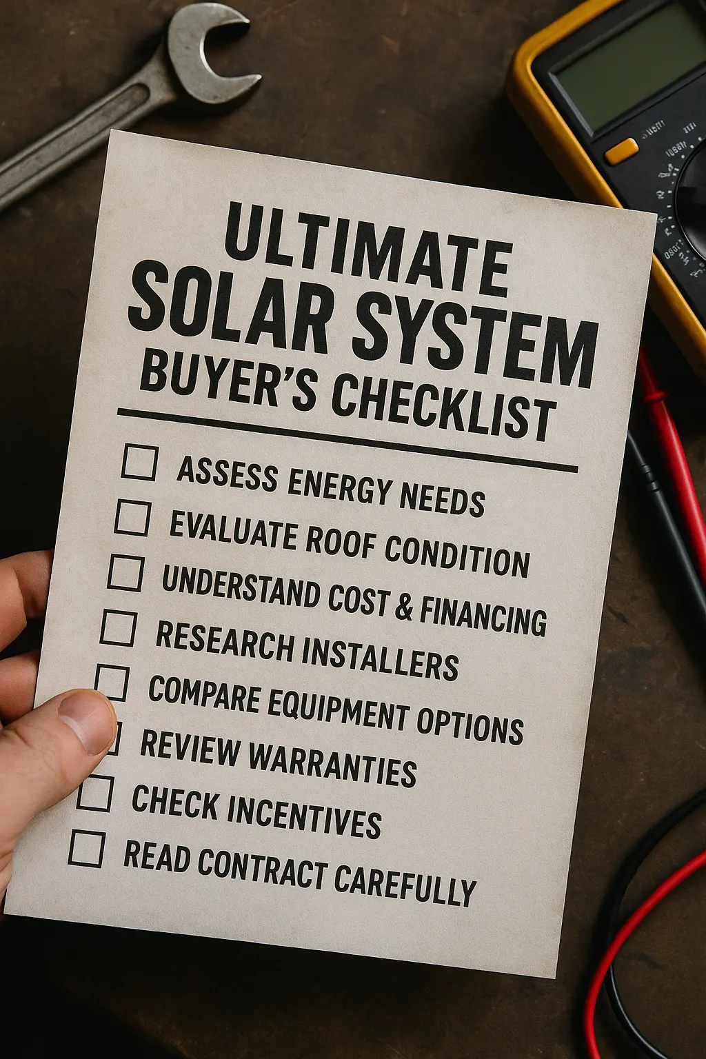 Ultimate Solar System Buyer's Checklist