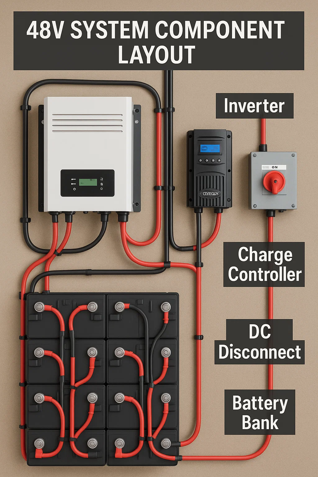 inverter troubleshooting 48V system component layout