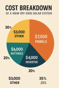 Read more about the article Cost of 10kw Off-Grid Solar System With Batteries